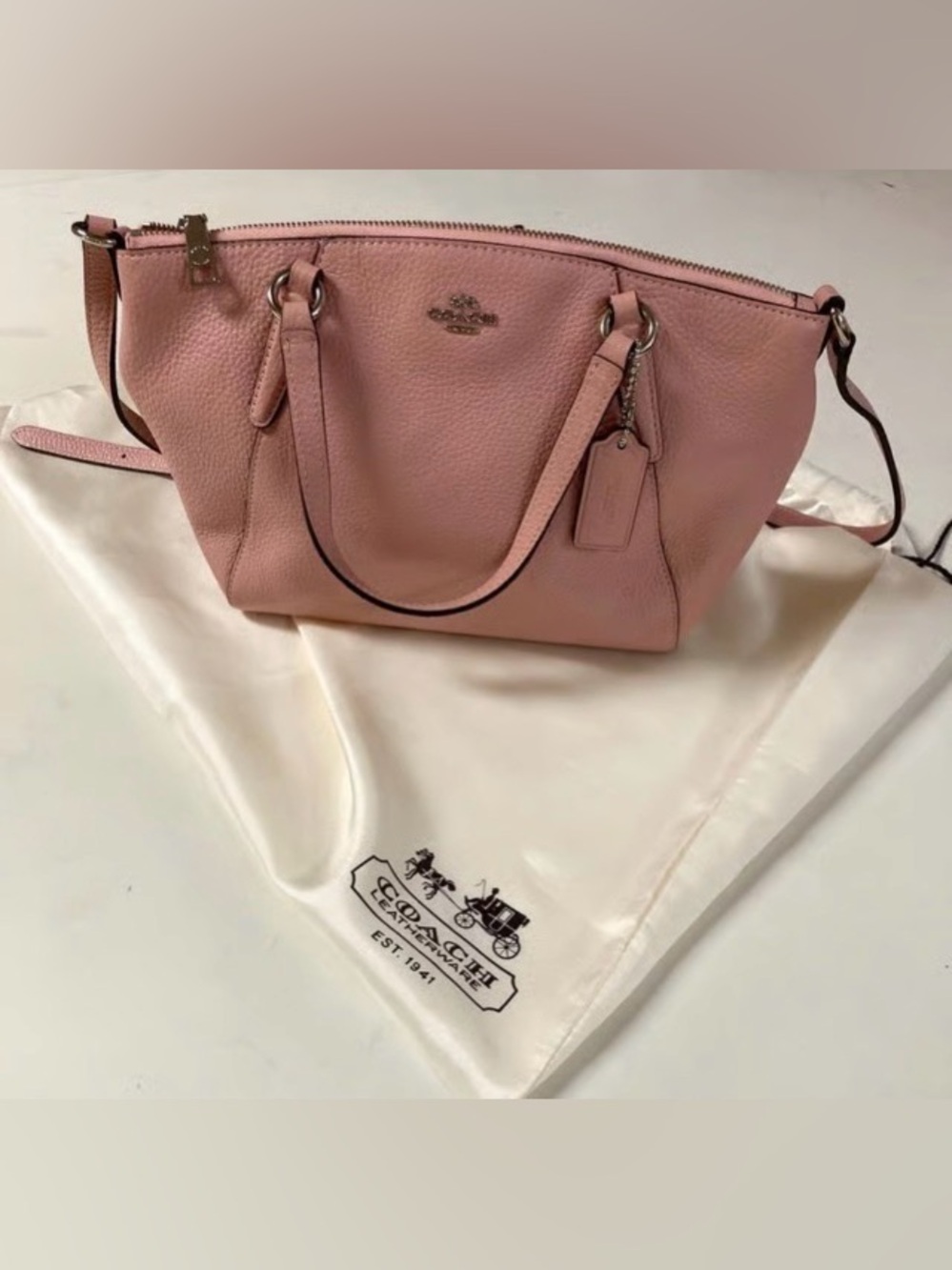 Coach Small Kelsey Pink Purse - Picture 2 of 8